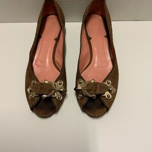 Guillaume Hinfray croc leather flat heel shoes sz  38 Italy